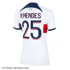 Paris Saint-Germain Nuno Mendes #25 Replika Bortatröja Damer 2023-24 Kortärmad